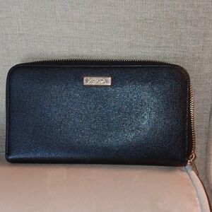 FURLA Midnight Black Textured Wallet